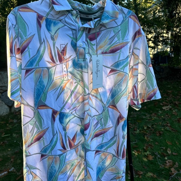 Walter Hagen Multicolor Shirt with Green Accents NWT - Picture 3 of 5
